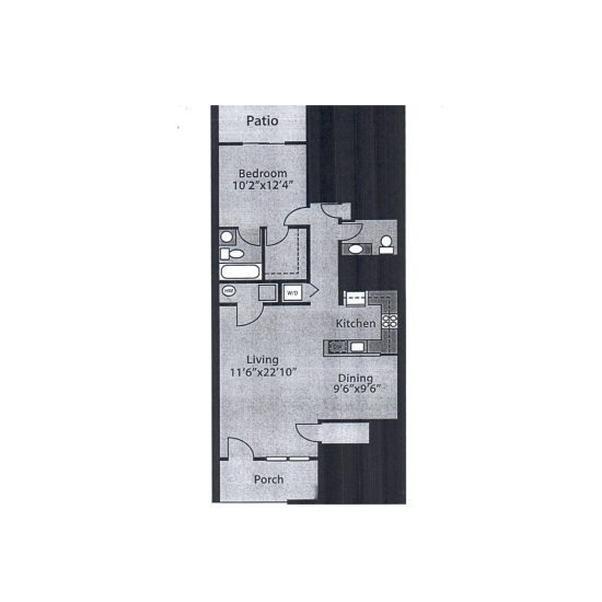 One Bedroom First Floor Plan